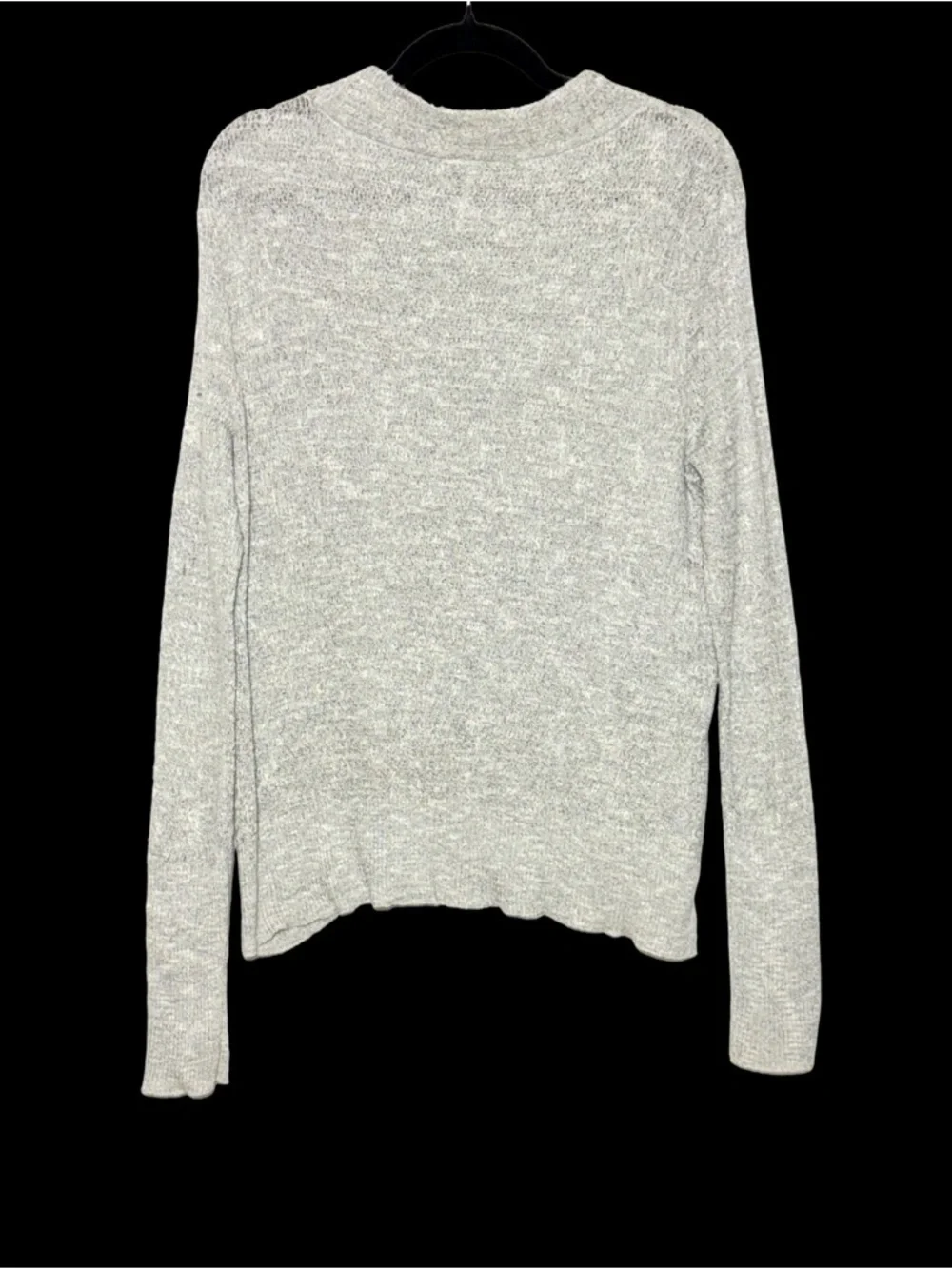 Free People X Revolve Gray Crossover Hem Mock Neck Sweater, Relaxed Fit, Medium